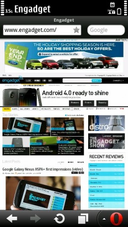 Opera Mobile 11.5 Update 1 - Engadget Opera Mobile 11.5 Update 1 - Engadget