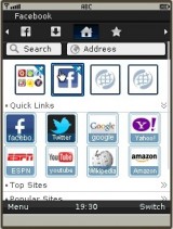 UC Browser 8.0 Java Home Screen