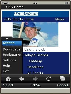 UC Browser 8.0 Java Main Menu
