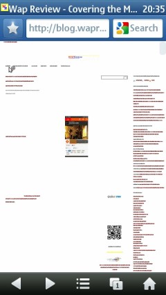 UC Browser 8.0.4 Symbian Zoom Mode