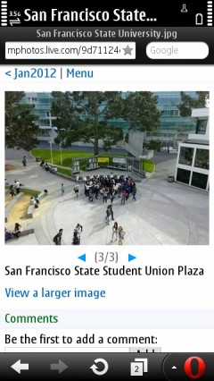 Shared Skydrive Images are Visible in Opera Mini But Only to their Owner