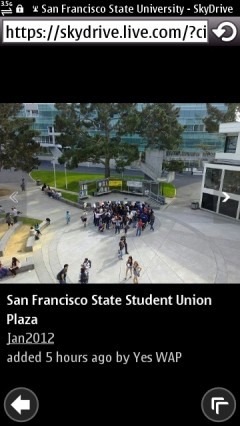 Skydrive Images Work  in the Nokia N8 Browser