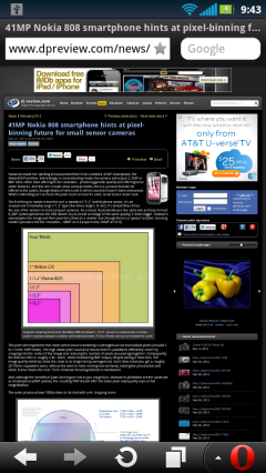 Opera Mobile 12 (Android) DPReview
