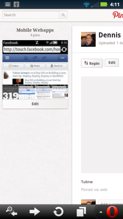 Pinterest - Side Scrolling Edit Screen (left side) Pinterest - Side Scrolling Edit Screen (left side)