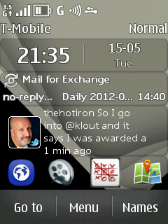 Asha 303 Home Screen With WebApp Icons