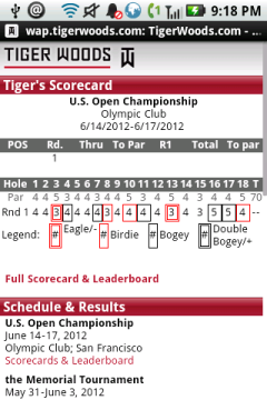 Tiger Woods Mobile Tiger Woods Mobile