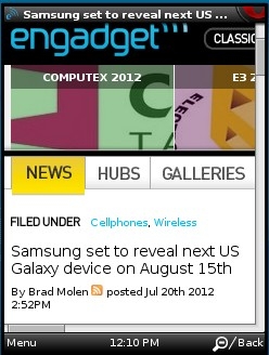 Engadget - Desktop view in Opera Mini Engadget - Desktop view in Opera Mini