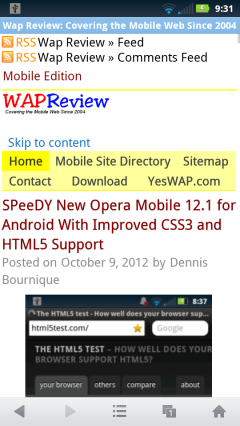 UC Browser Mini 8.0 - WapReview