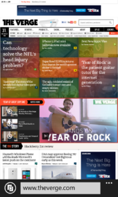 IE10 - TheVerge Zoomed Out