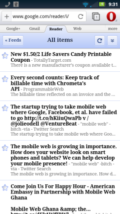 Opera Webkit Beta NY Google Reader