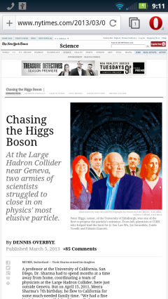 Opera Webkit Beta NY Times
