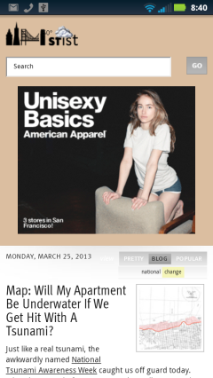 SFist In the Android Browser