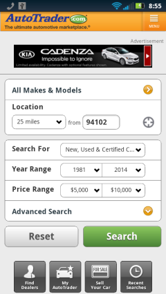 AutoTrader Homepage