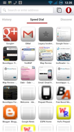 Opera Browser For Android Imported Speed Dial